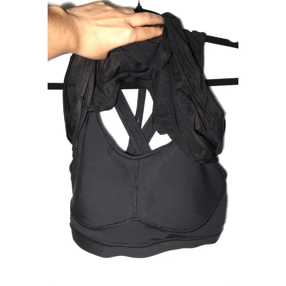 ATHLETA 2 In 1 Ultimate Support Top Black Medium
